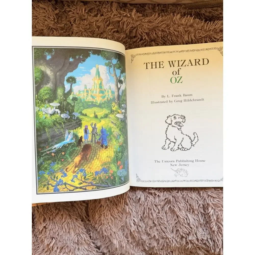 Vintage The Wizard of Oz Hardcover Book - 1985 Unicorn Publishing House